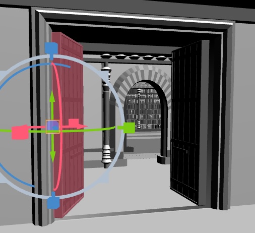 洋館・図書館/内装あり/舞踏会場/シャンデリア/椅子/机/本棚/本/扉/梯子