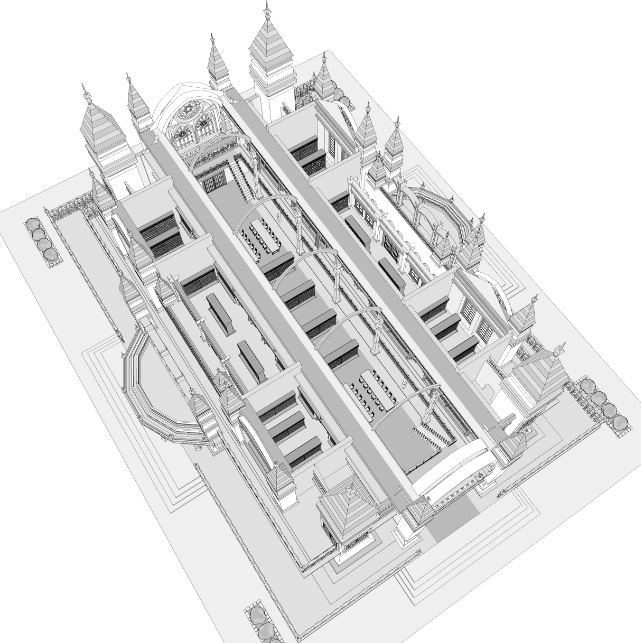 洋館・図書館/内装あり/舞踏会場/シャンデリア/椅子/机/本棚/本/扉/梯子