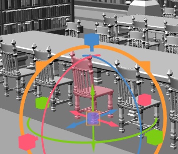 洋館・図書館/内装あり/舞踏会場/シャンデリア/椅子/机/本棚/本/扉/梯子