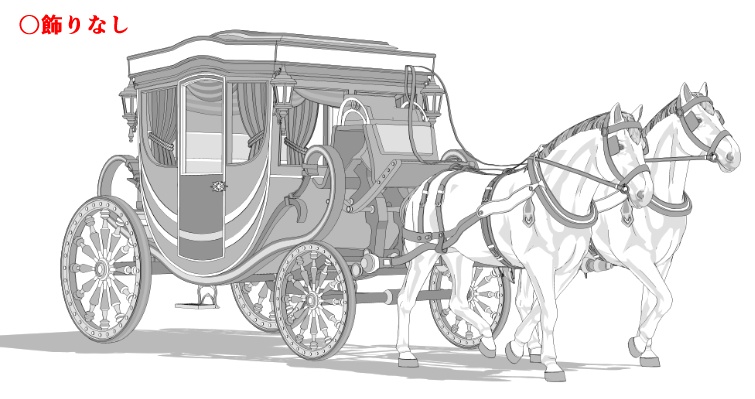 馬車(貴族馬車/普通馬車)馬可動!車輪回転可!内装あり!