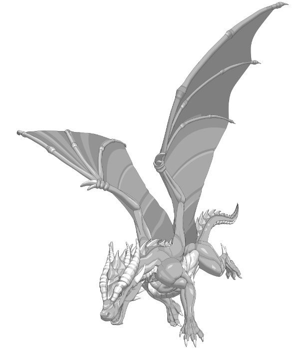 竜(ドラゴン)可動設定色々(歩行など)鱗模様二種!鱗画像二種と羽模様画像二種付!