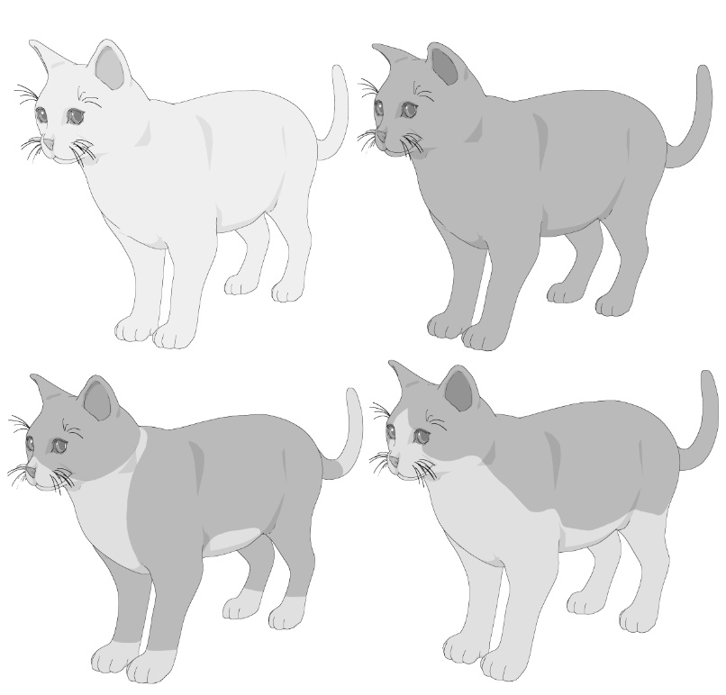 猫(ねこ)7種!可動設定多種!口可動!簡易歩行アニメや様々なポーズ設定あります!