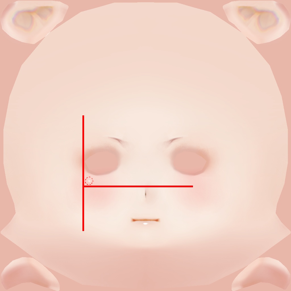 マウスで作成!「瞳・肌・髪・アイライン」テクスチャパック 【ハイライト用定規付き】