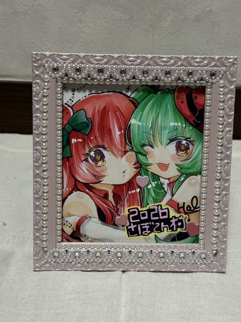 2026サボテン村イラスト展　アナログ色紙(額装済)