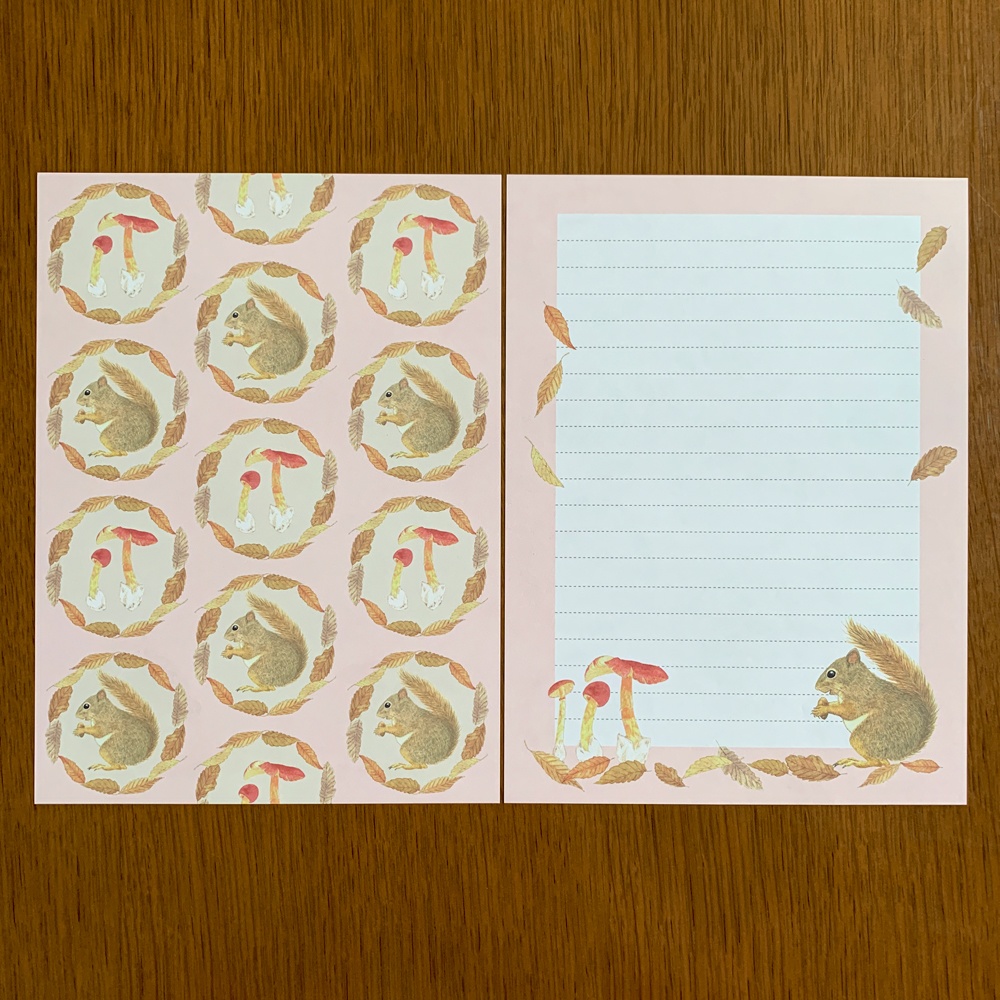 Letter Set リスときのこ
