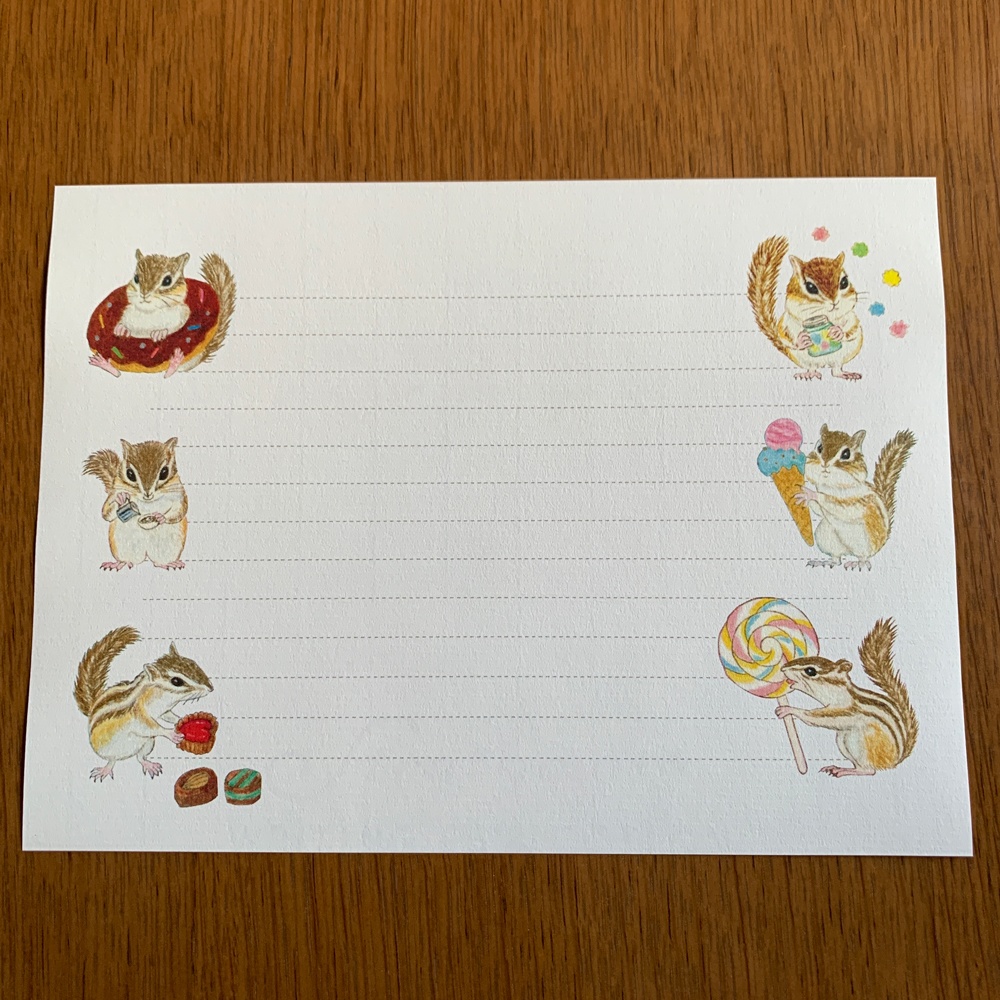 Letter Set シマリス・おやつをどうぞ