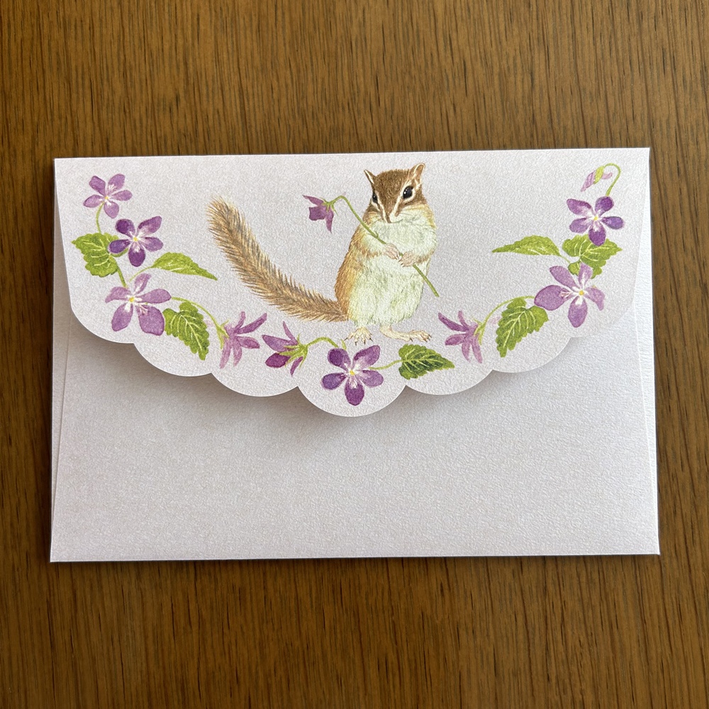 Letter Set シマリスとスミレ 〜小さな幸せ〜