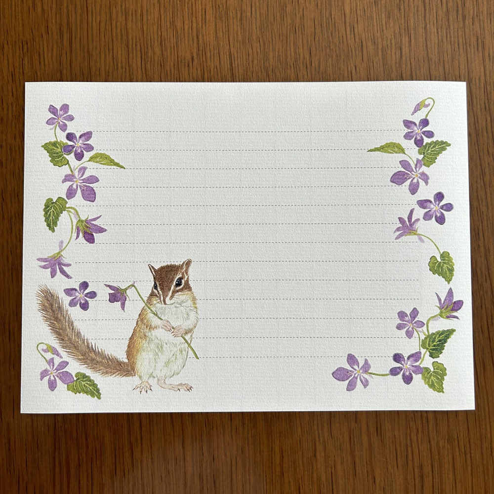 Letter Set シマリスとスミレ 〜小さな幸せ〜