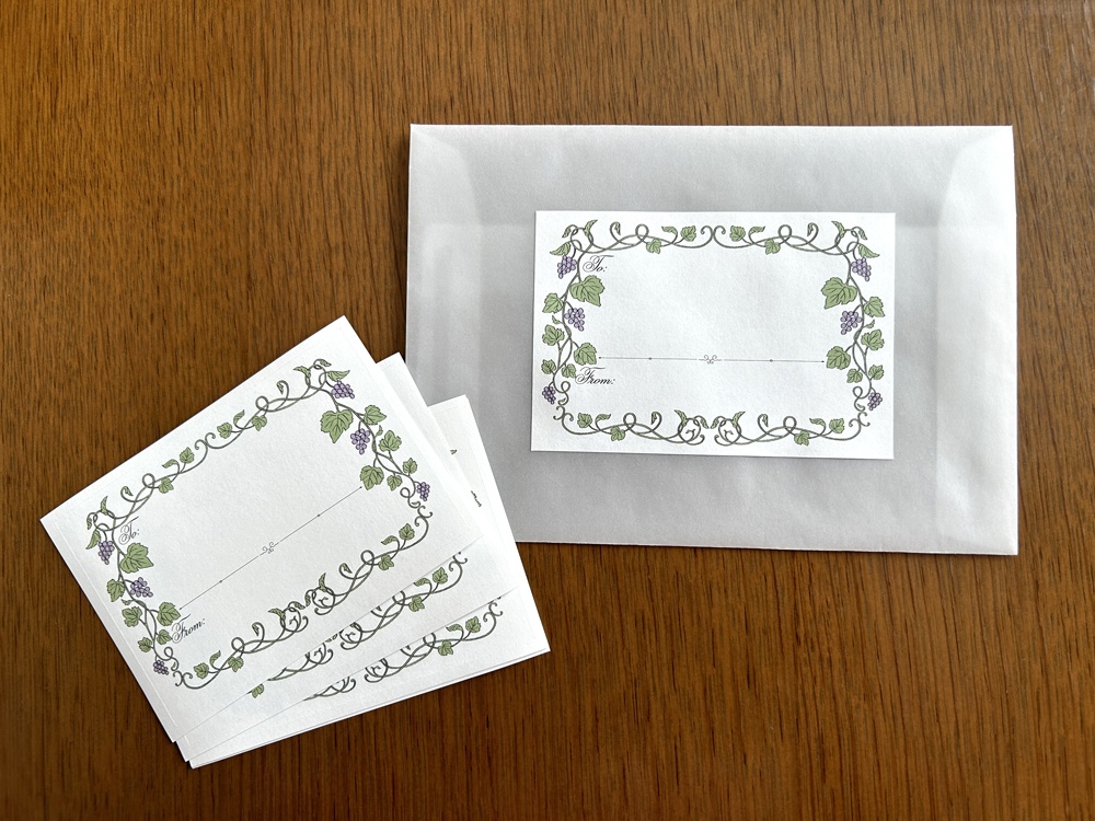 オリジナル装飾「Grape vine」宛名ラベルシール