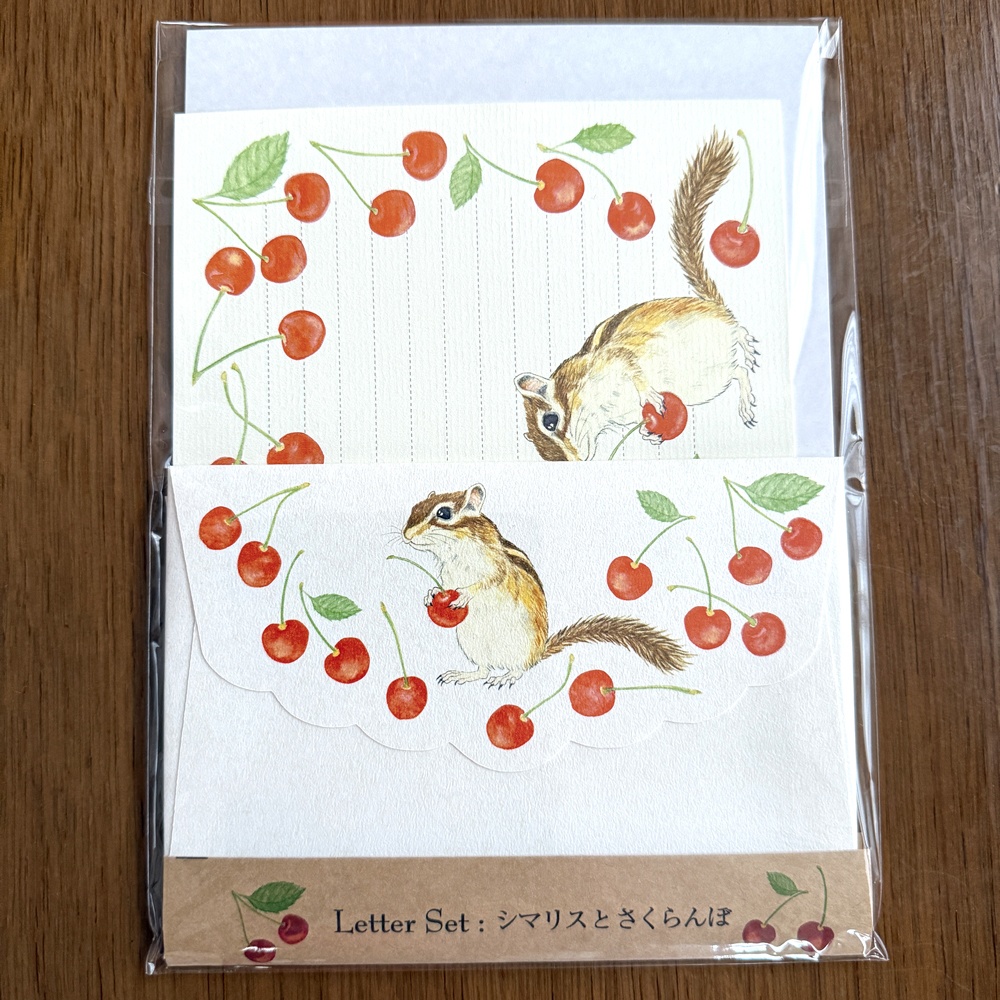 Letter Set シマリスとさくらんぼ