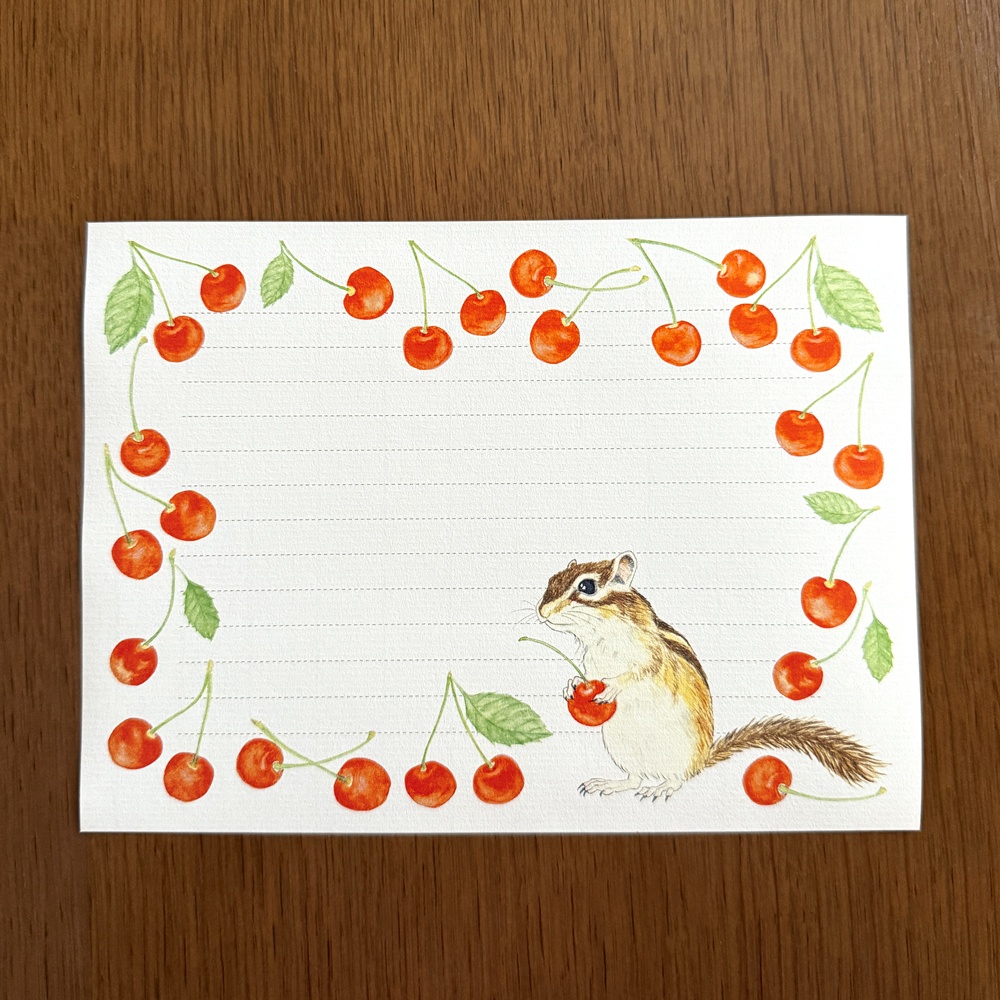 Letter Set シマリスとさくらんぼ