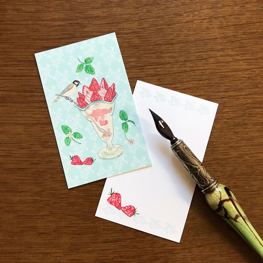 Message Card 鳥の純喫茶(パフェ)