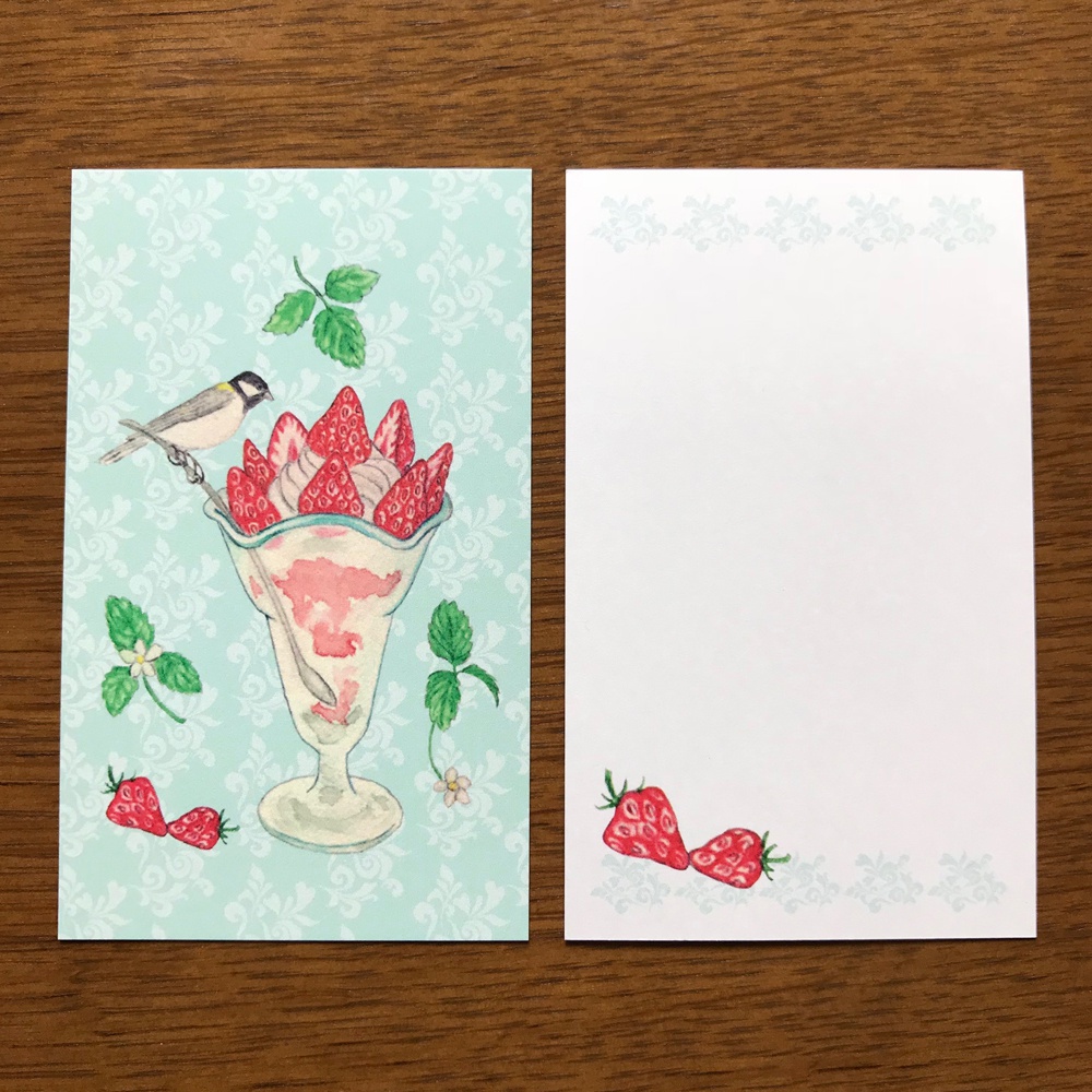 Message Card 鳥の純喫茶（パフェ）