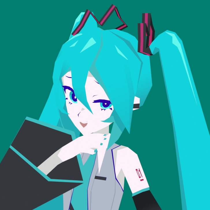 【.blend + Rig】初音ミク 3Dモデル お布施版 / Hatsune Miku 3D Model (Full Rig)