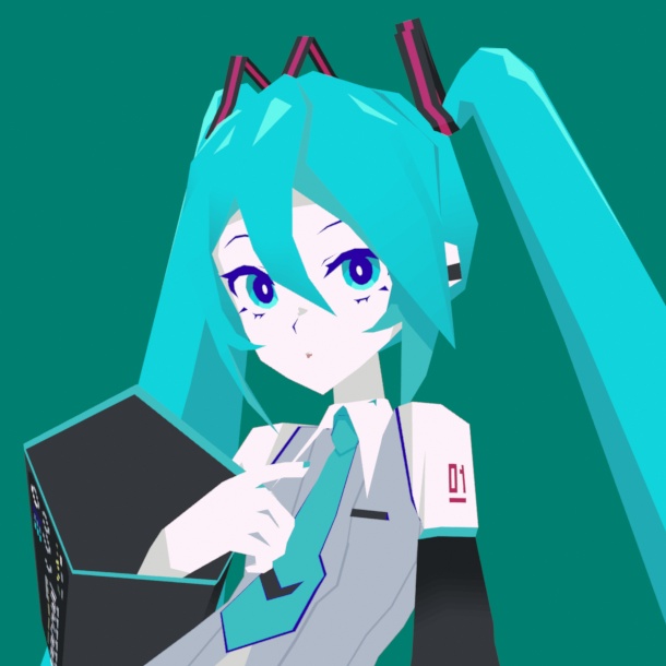 【.blend + Rig】初音ミク 3Dモデル お布施版 / Hatsune Miku 3D Model (Full Rig)