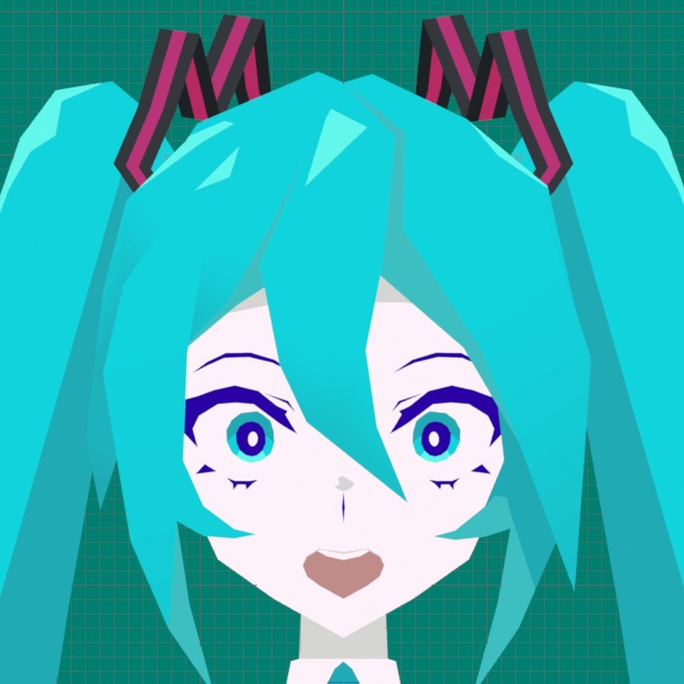 【.blend + Rig】初音ミク 3Dモデル お布施版 / Hatsune Miku 3D Model (Full Rig)