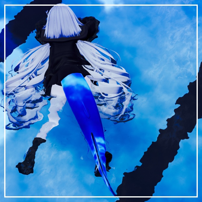 【ルルネ専用】動く!ゆらゆら水面しっぽ&髪マテリアル