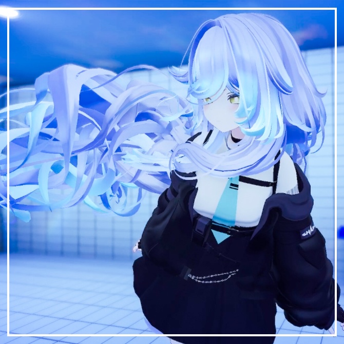 【ルルネ専用】動く!ゆらゆら水面しっぽ&髪マテリアル