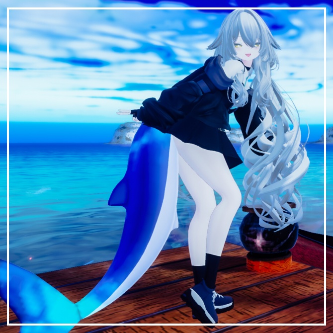 【ルルネ専用】動く!ゆらゆら水面しっぽ&髪マテリアル