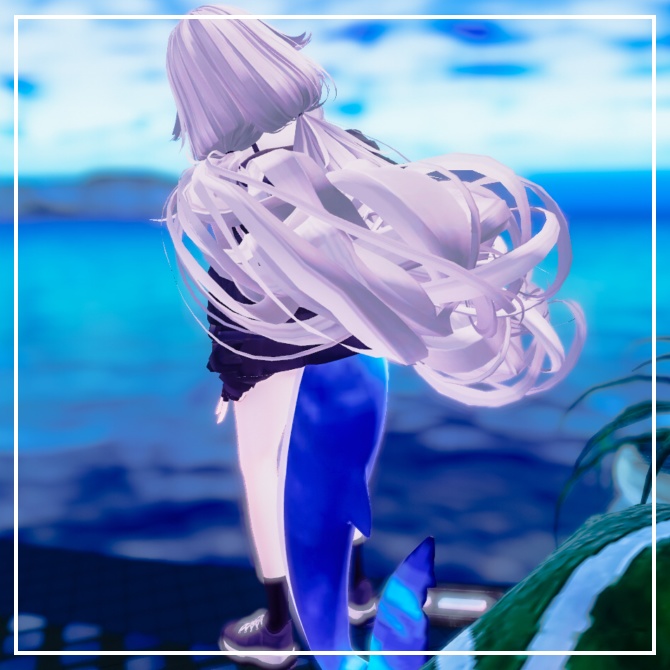 【ルルネ専用】動く!ゆらゆら水面しっぽ&髪マテリアル