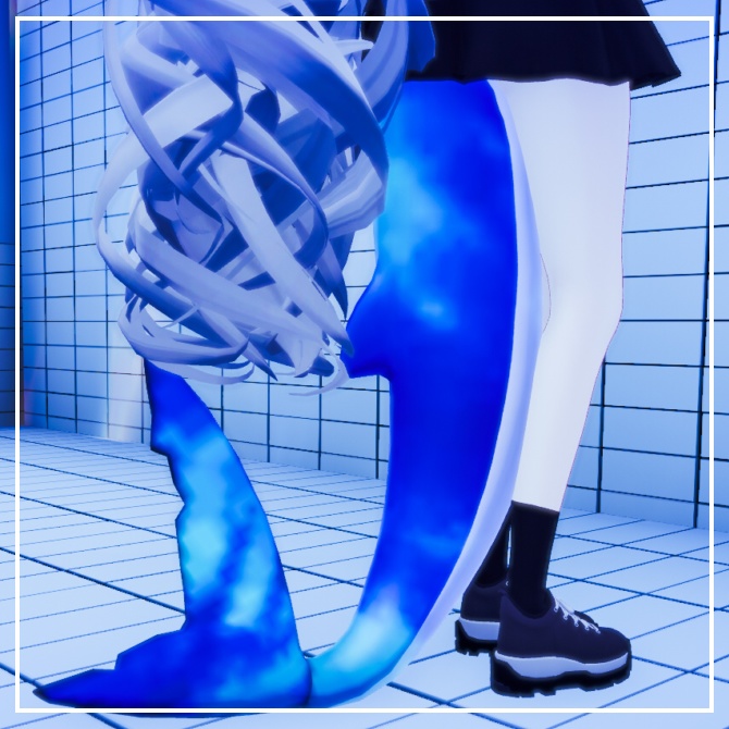 【ルルネ専用】動く!ゆらゆら水面しっぽ&髪マテリアル
