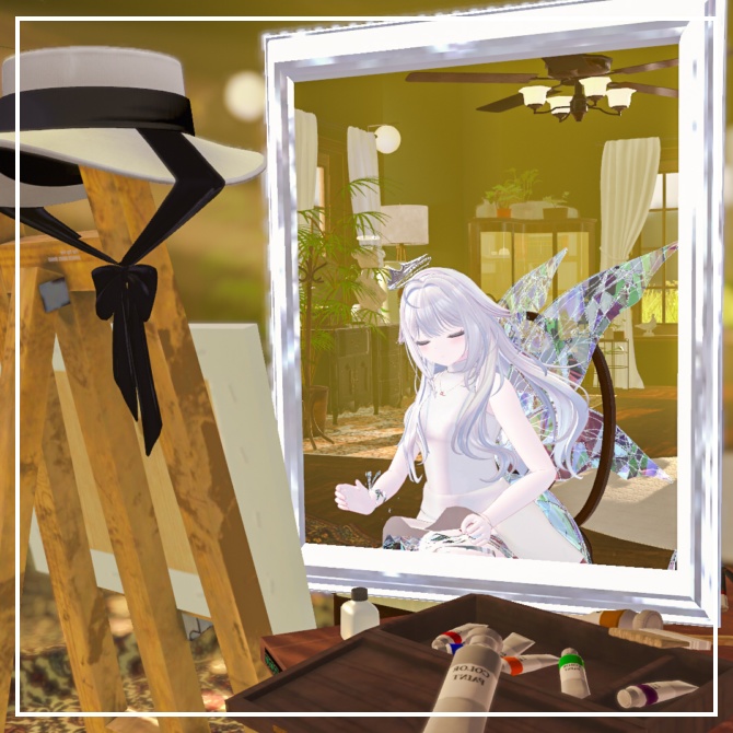 自動設定☑「なりきり絵画!額縁ギミック」ヘイロー・汎用マテリアル付き