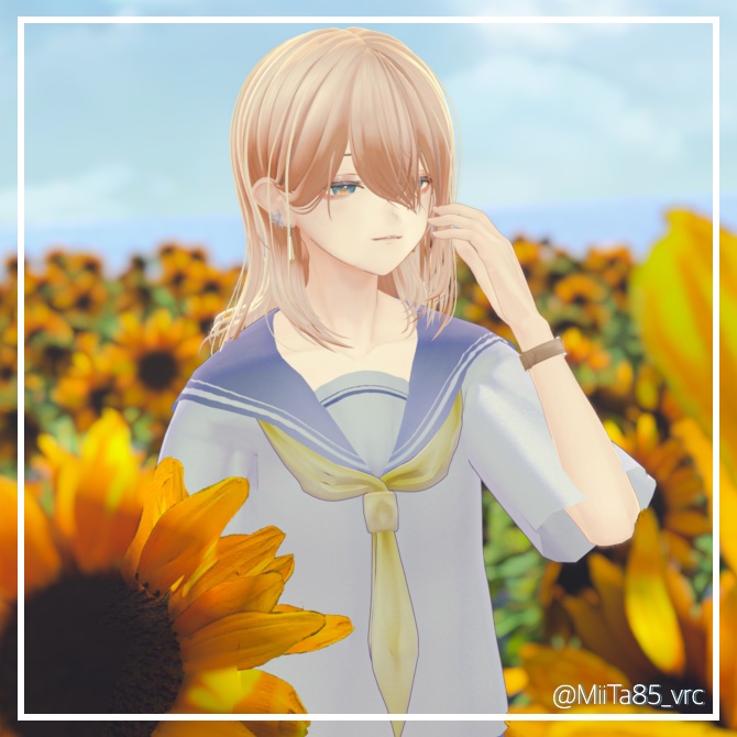 【Free/無料】シンプル少年セーラー服【+Head対応】