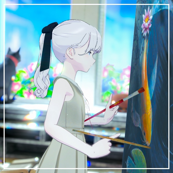 【無料】シンプルワンピース -白百合の気配-【3アバター対応】