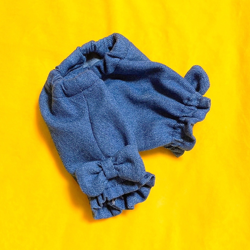 くまのぬいぐるみ用 ラグランパーカー & デニムかぼちゃパンツ