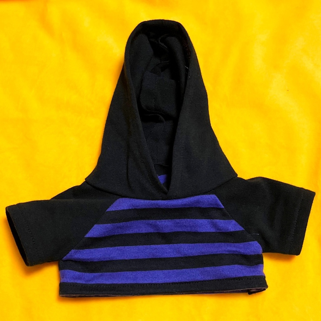 くまのぬいぐるみ用 ラグランパーカー & デニムかぼちゃパンツ