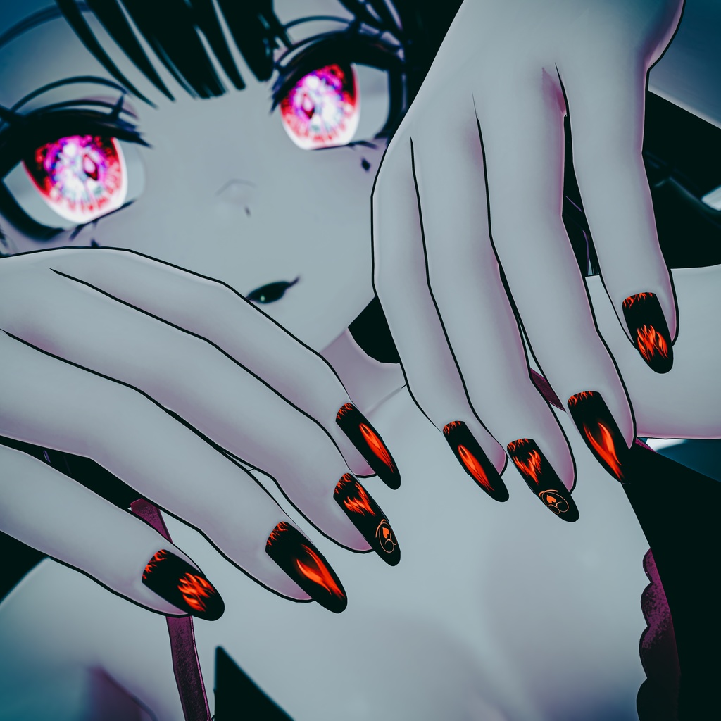 LoversFlame 爪テクスチャ(10アバター対応・10色・PNG/PSD)