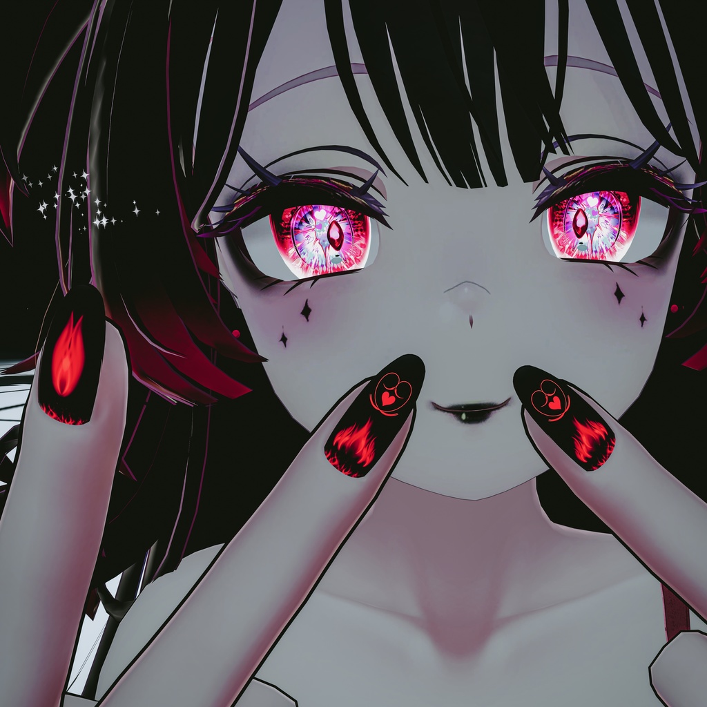 LoversFlame 爪テクスチャ(10アバター対応・10色・PNG/PSD)