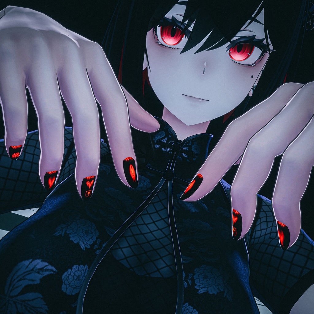 LoversFlame 爪テクスチャ(10アバター対応・10色・PNG/PSD)