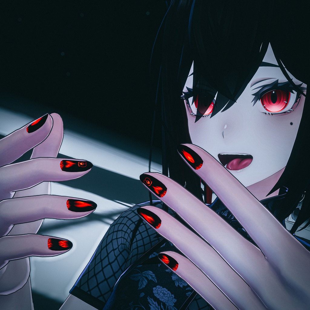 LoversFlame 爪テクスチャ(10アバター対応・10色・PNG/PSD)