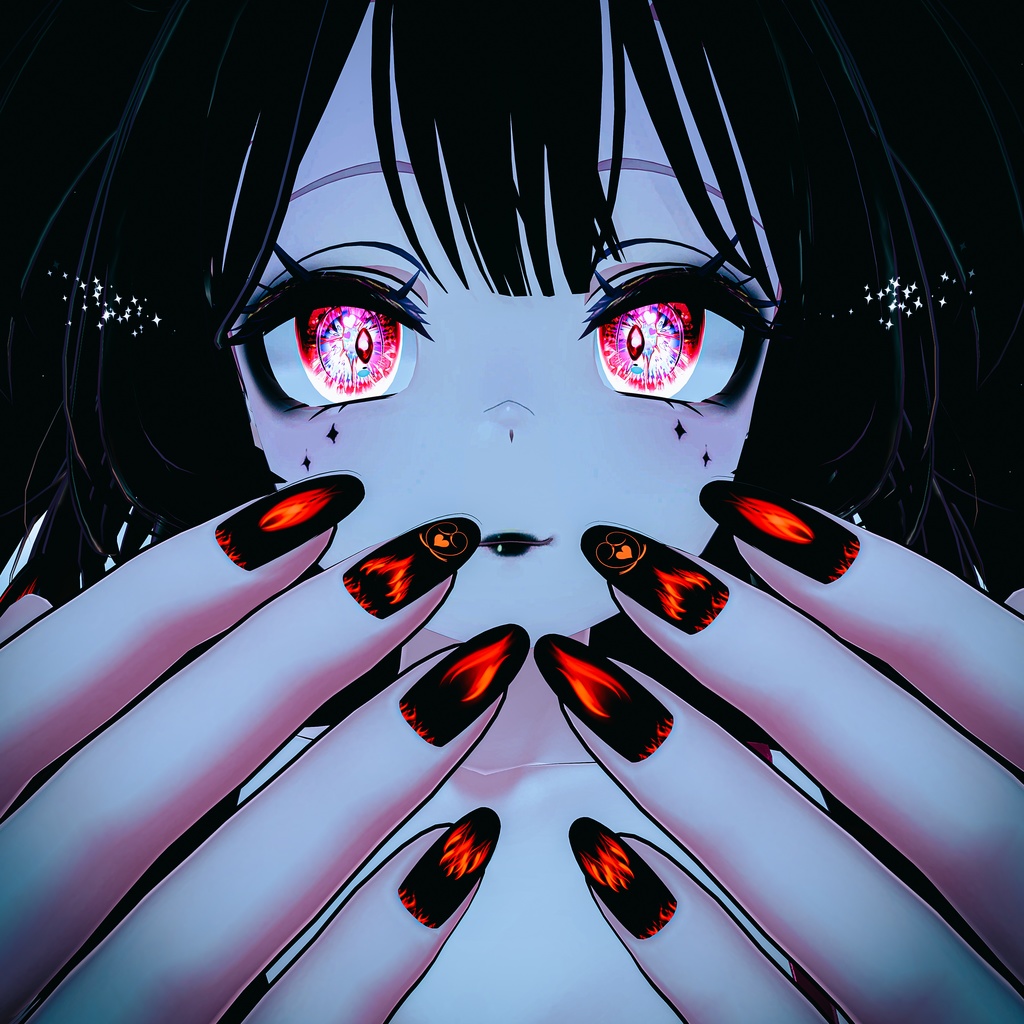 LoversFlame 爪テクスチャ(10アバター対応・10色・PNG/PSD)