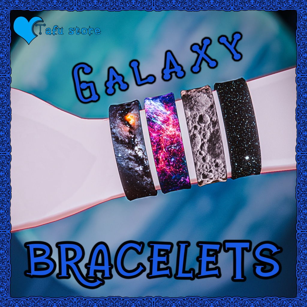 Galaxy Bracelets (10 変種) (VRCアバターアクセサリー) [TafuStore] [VRChat]