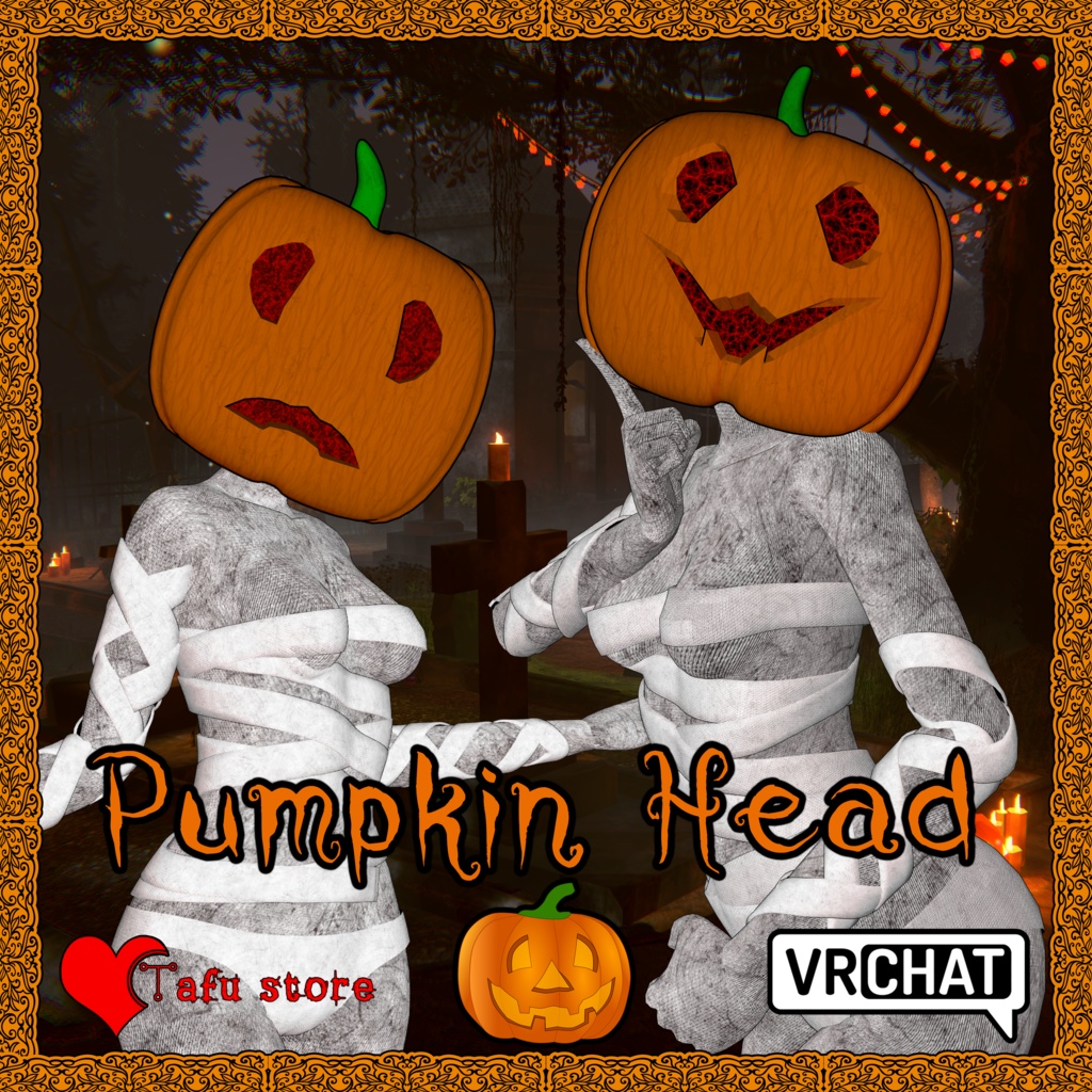 Pumpkin Head - ハロウィーンの衣装  ꨄ TafuStore 衣類 ꨄ [VRChat] [Halloween]