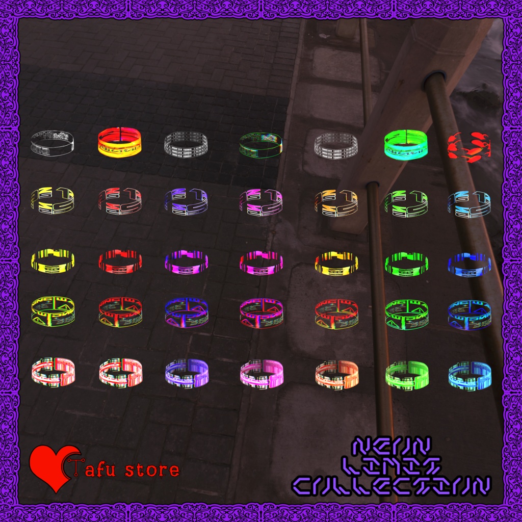 Neon Holo Bracelets 💖 アバター・ブレスレット  💖 VRChat 💖