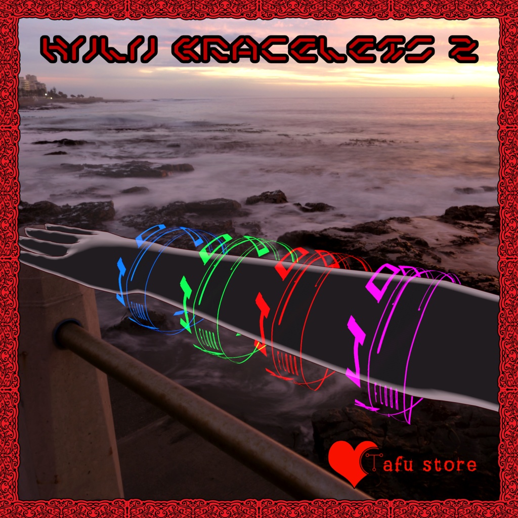 Neon Holo Bracelets 2 ❤️ アバター・ブレスレット 2 ❤️ VRChat ❤️