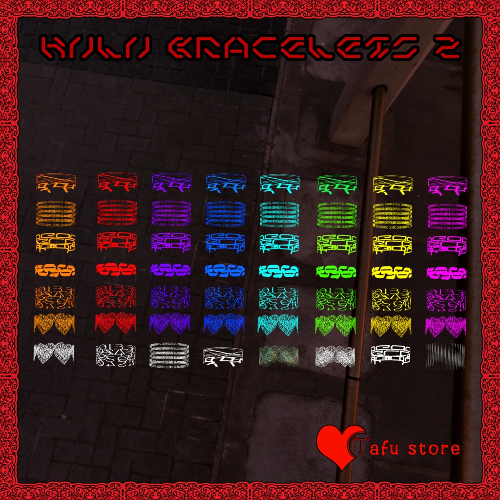 Neon Holo Bracelets 2 ❤️ アバター・ブレスレット 2 ❤️ VRChat ❤️