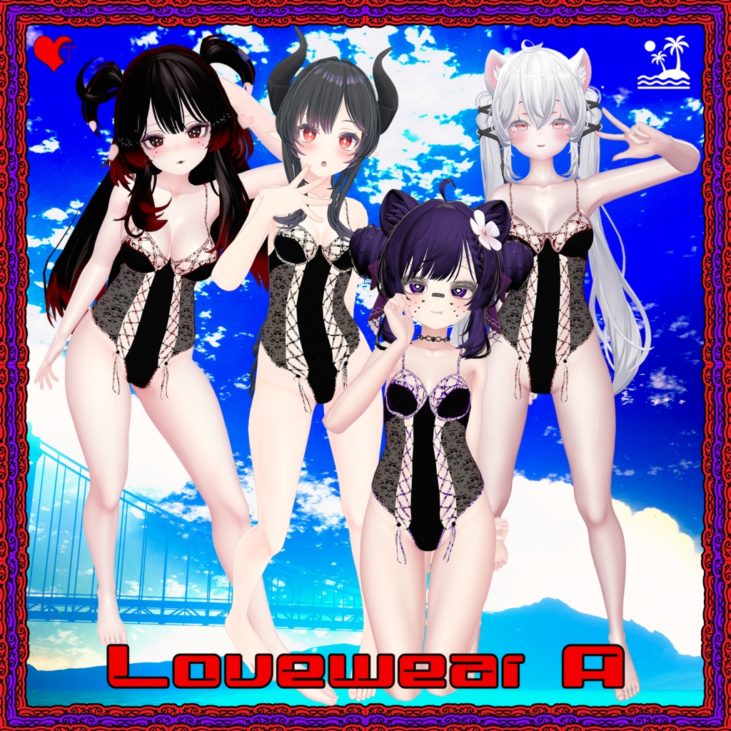 [無料] Lovewear A ❤️‍🔥 ビキニ ❤️‍🔥 [5 Avatars] [TafuStore] [Clothing] [Free]