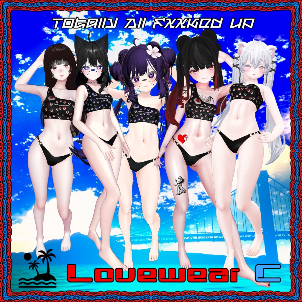 Lovewear C|VRChat ビキニ衣装 ❤️🔥10アバター対応