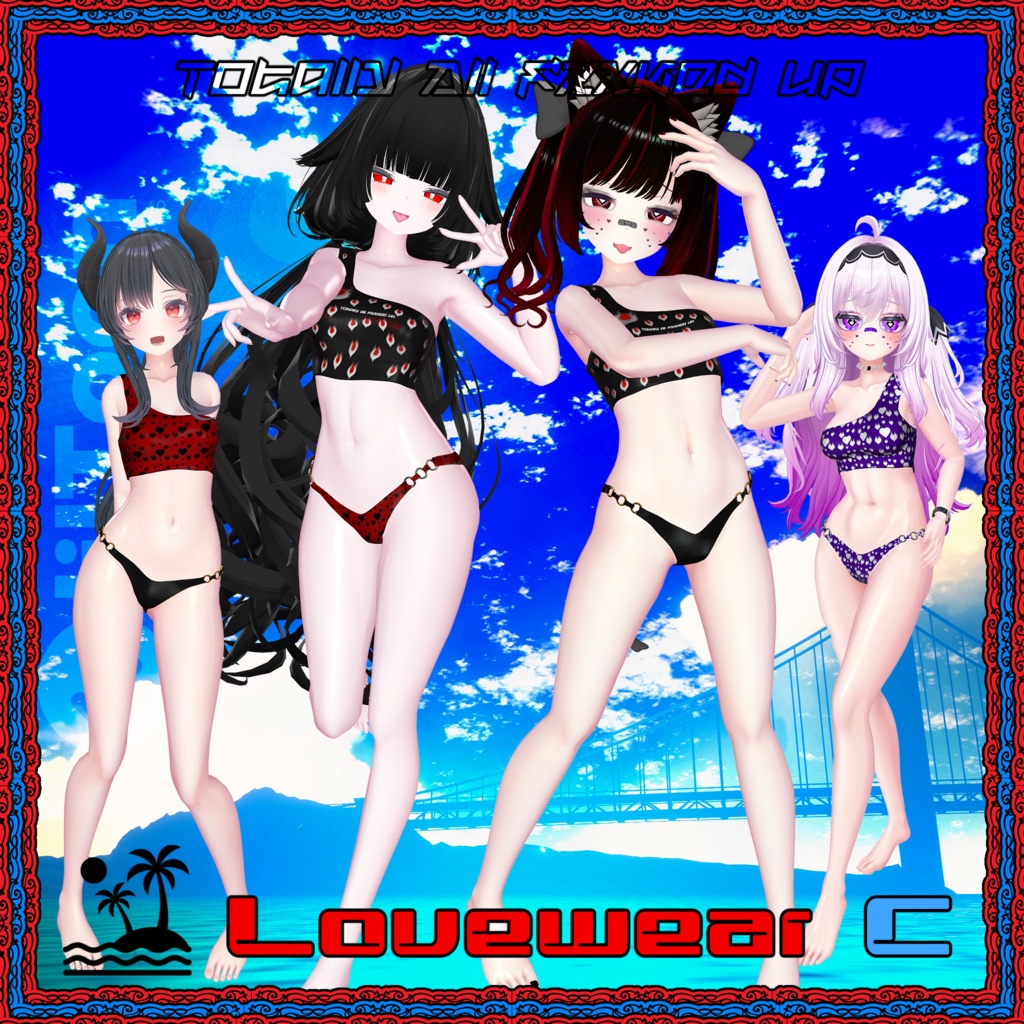 [10アバター対応] Lovewear C｜VRChat ビキニ衣装 ❤️‍