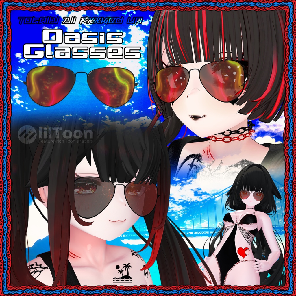 [無料] Oasis Sunglasses ❤️‍🔥 オアシス・サングラス ❤️‍🔥 8 Avatars ❤️‍🔥 TafuStore 衣類 ❤️‍🔥 