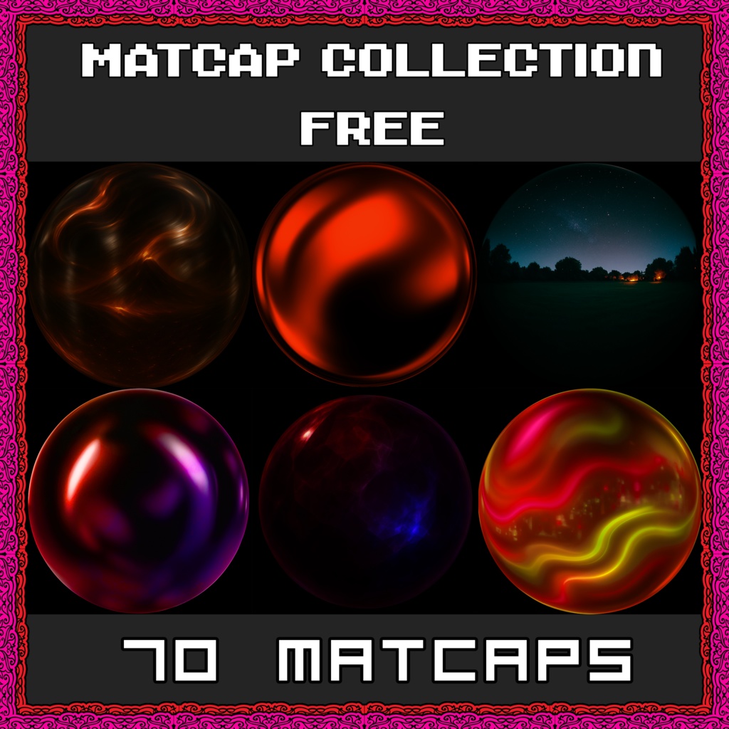 [無料] 70 Matcap Collection ❤️‍🔥 商用利用可 ❤️‍🔥 TafuStore ❤️‍🔥