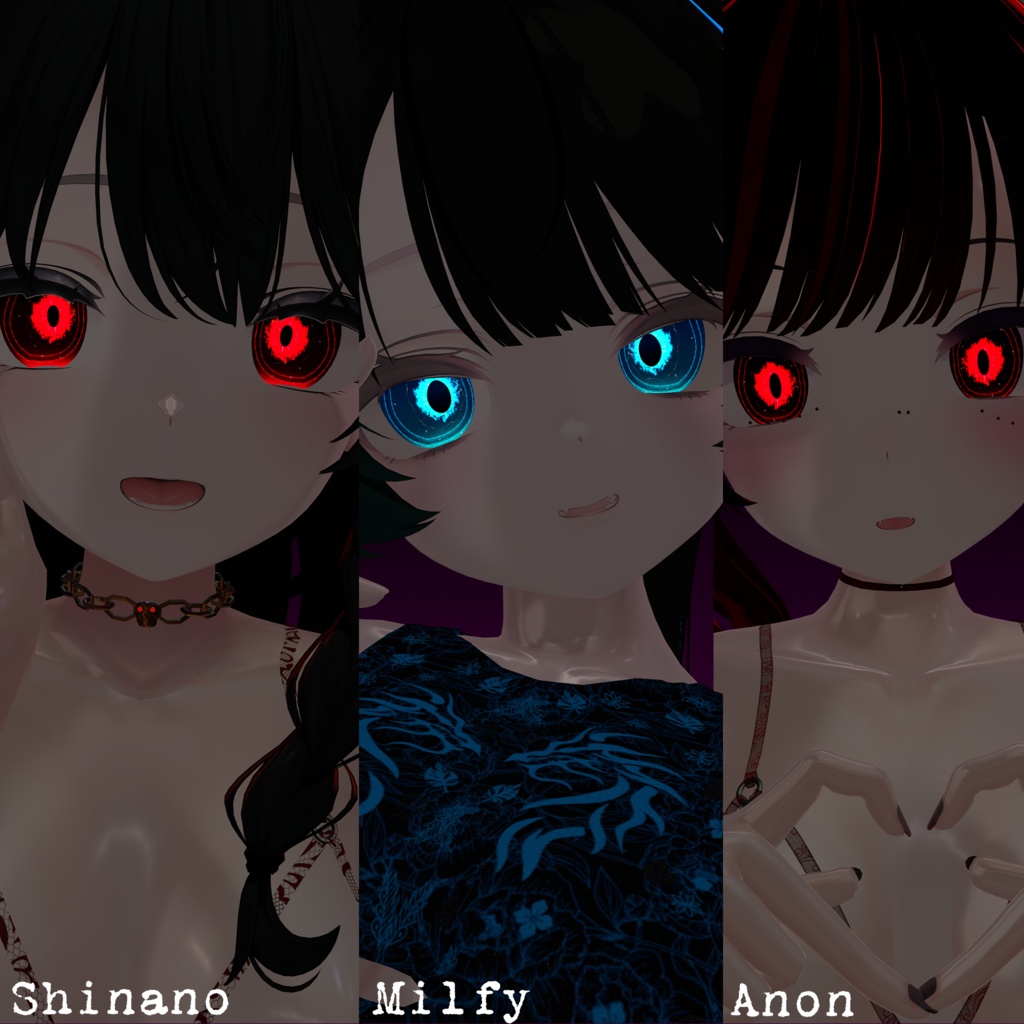Oasis Vision ♥ VRChat瞳テクスチャ ♥ 10アバター対応