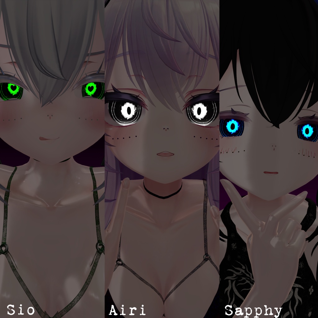 Oasis Vision ♥ VRChat瞳テクスチャ ♥ 10アバター対応