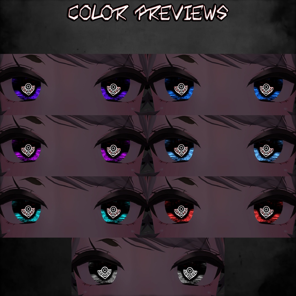 Bloodlink Vision ♥ VRChat 瞳テクスチャ ♥ 15 アバター対応 ♥ Eye Texture