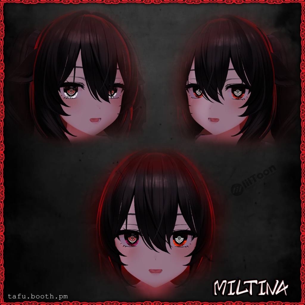 Bloodlink Vision ♥ VRChat 瞳テクスチャ ♥ 15 アバター対応 ♥ Eye Texture