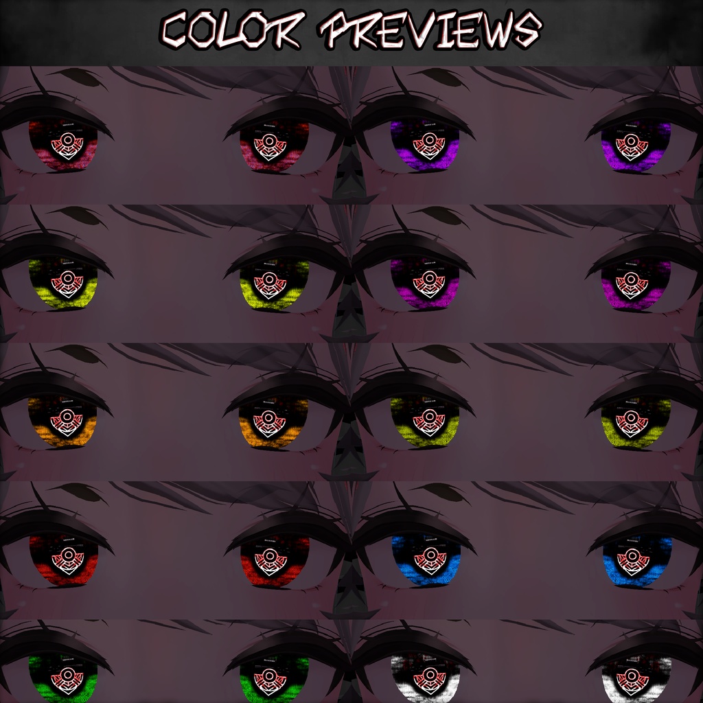 Bloodlink Vision ♥ VRChat 瞳テクスチャ ♥ 15 アバター対応 ♥ Eye Texture